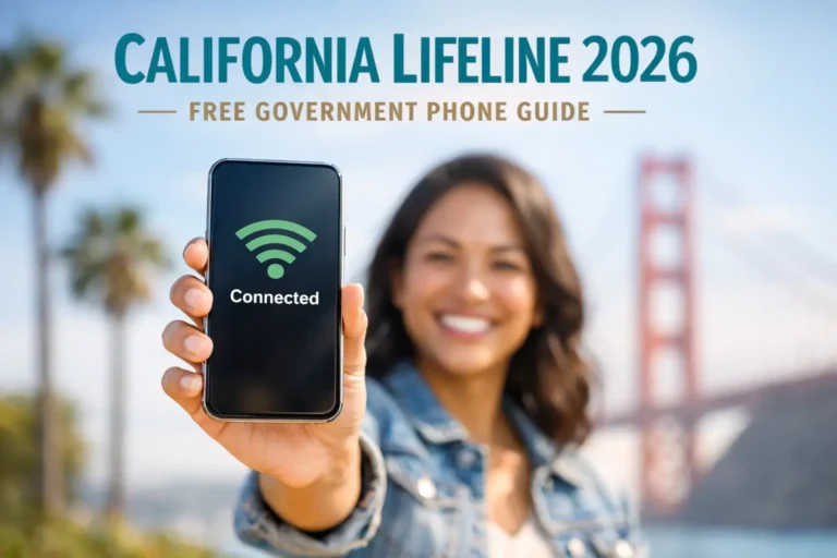 California Lifeline 2026 free government phone connected smartphone in California
