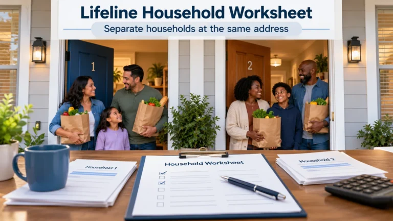 Lifeline Household Worksheet 2026: Separate Households Explained 1 Two separate families at one shared residential address with their own household paperwork and grocery expenses